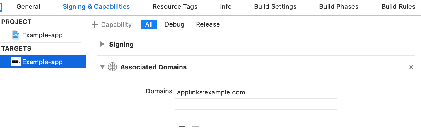 Associated Domains Configured